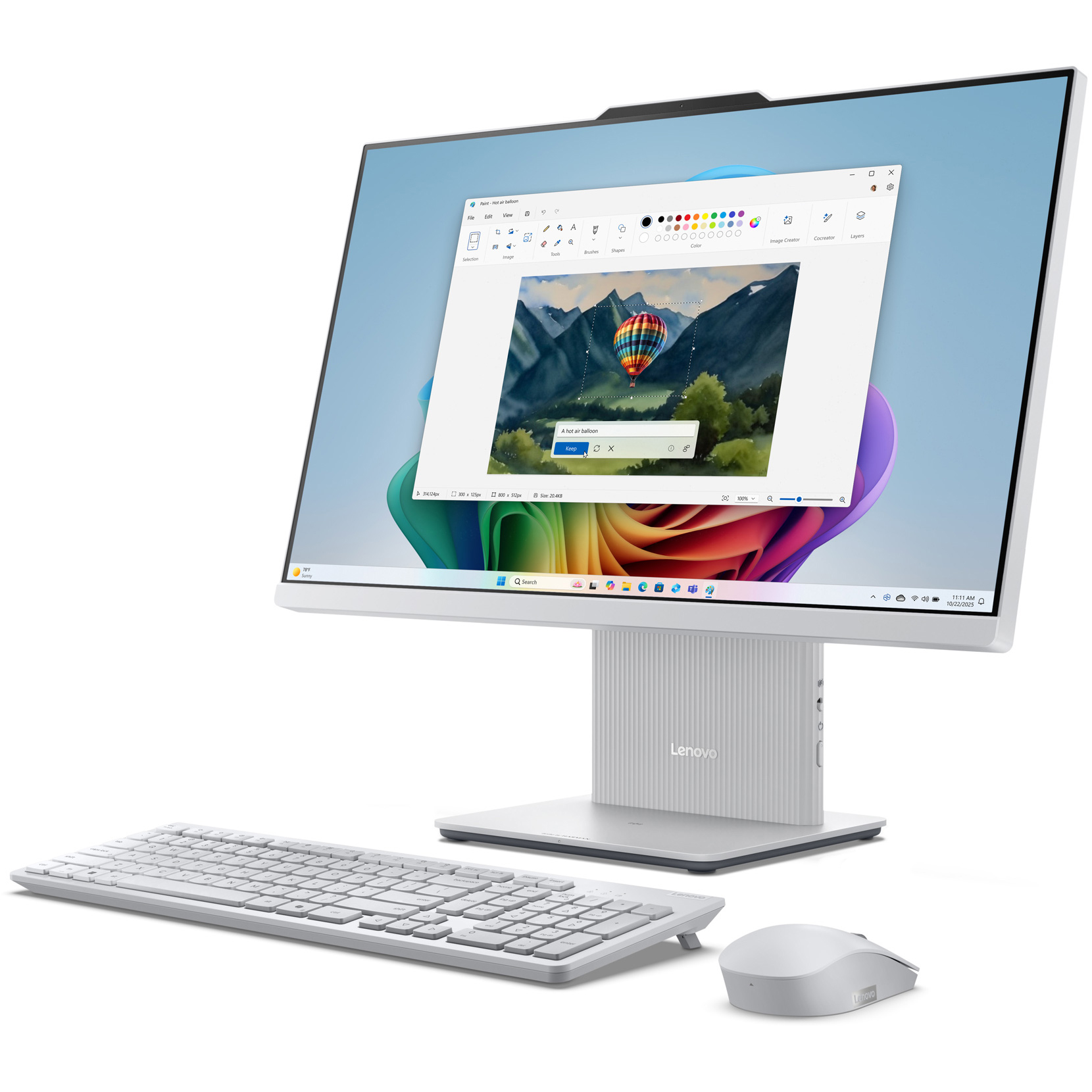 Моноблок LENOVO IdeaCentre AIO 24AKP10 Cloud Gray (F0JC001BUO)