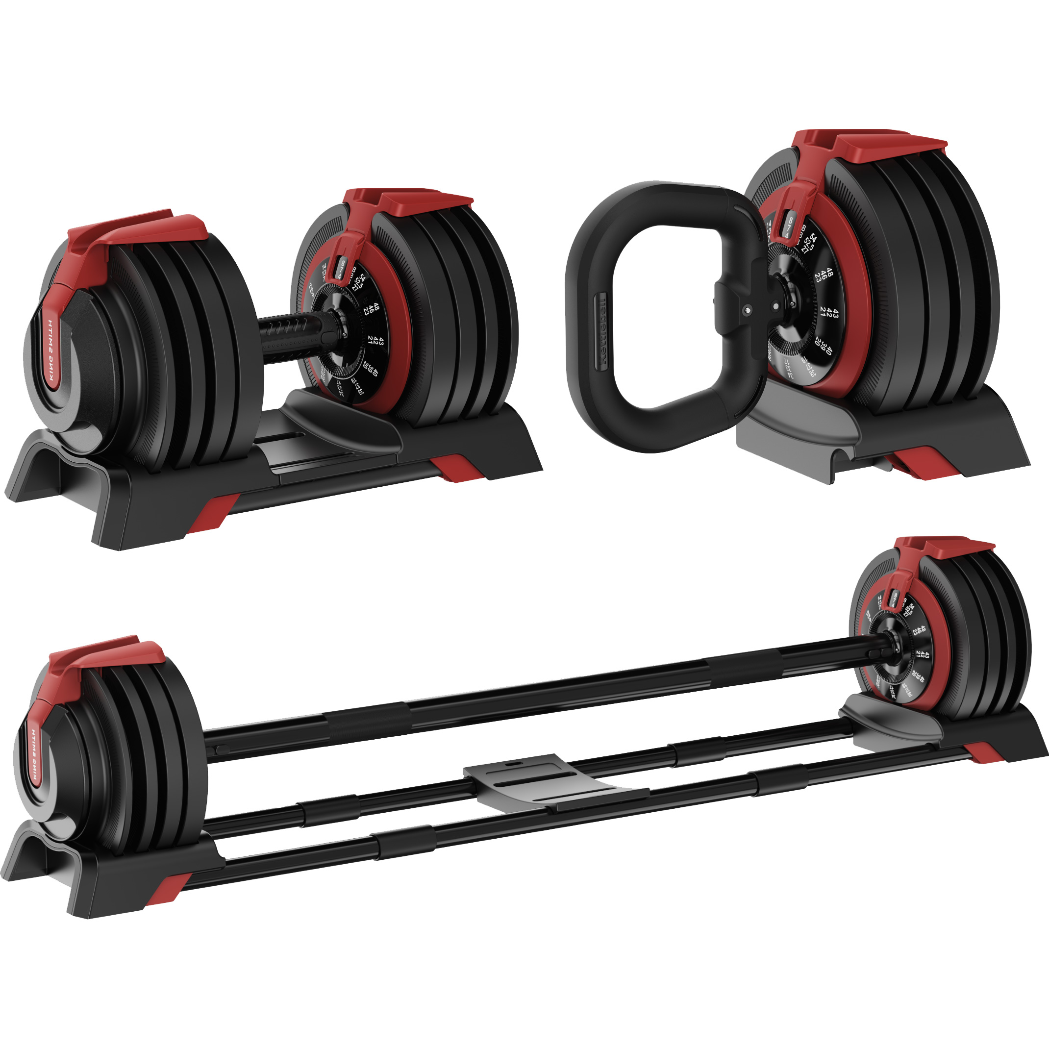 Гантелі набірні з функцією штанги KINGSMITH 3-in-1 Adjustable Dumbbell 24kg