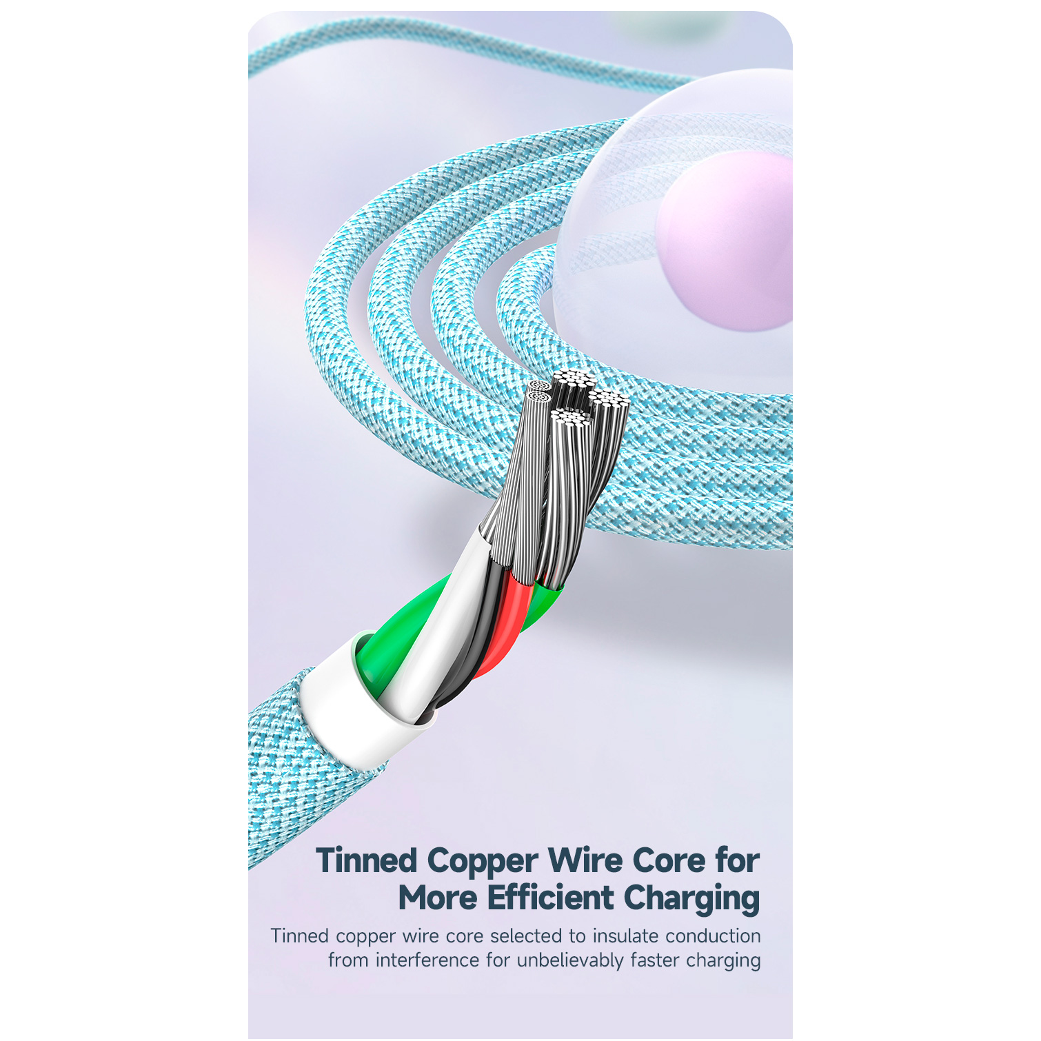 Кабель ROMOSS CB1734 USB-C to Lightning PD 27W 1м Blue (CB1734-631-727H)