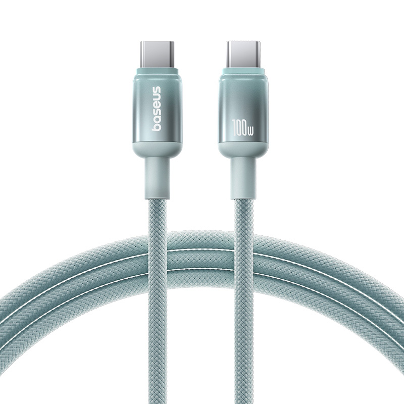 Кабель BASEUS Discolor Type-C to Type-C 100W 1м Blue Green (E0420700)