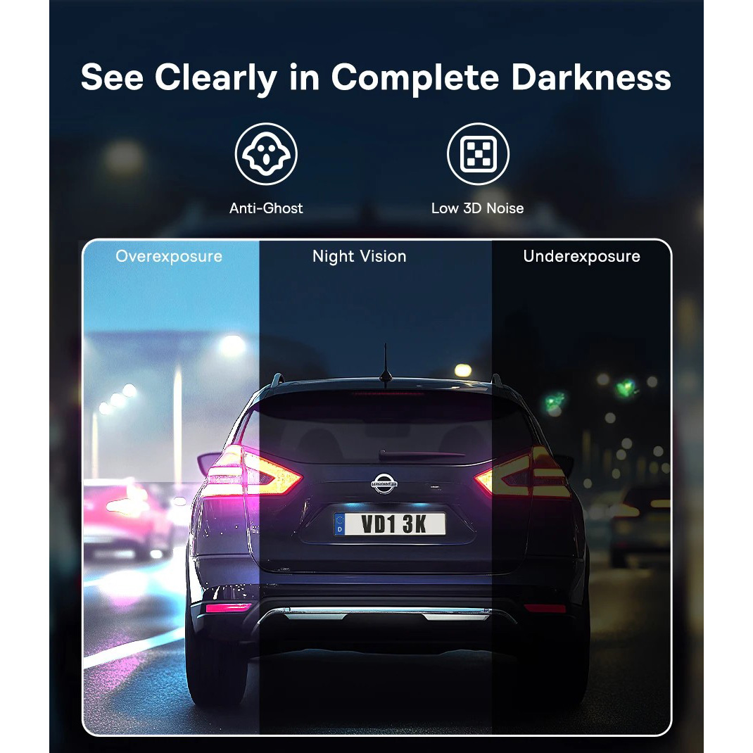 Автомобильный видеорегистратор BASEUS PrimeTrip VD1 Dash Cam Front 3K Cosmic Black