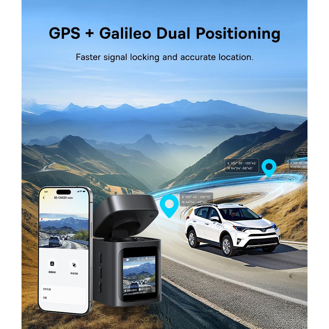 Автомобильный видеорегистратор BASEUS PrimeTrip VD1 Dash Cam Front 3K Cosmic Black