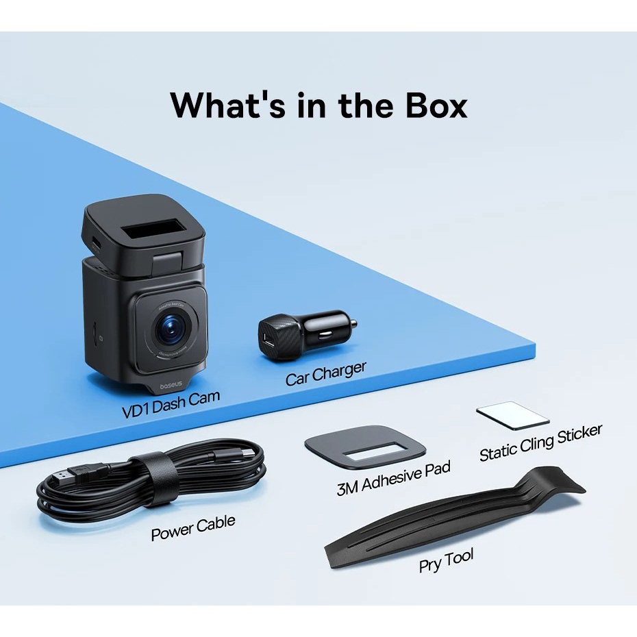 Автомобильный видеорегистратор BASEUS PrimeTrip VD1 Dash Cam Front 3K Cosmic Black