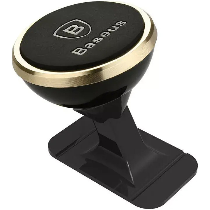 Автотримач для смартфона BASEUS 360° Adjustable Magnetic Phone Mount Black/Gold (SUCX140015)