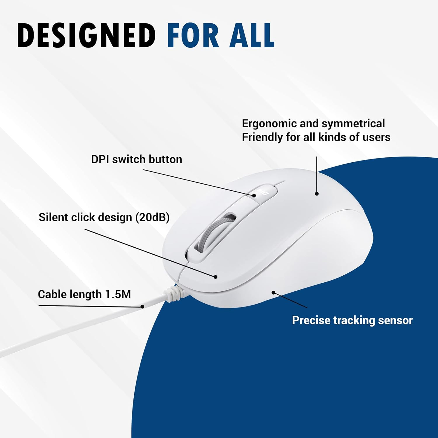 Мышь ASUS MU101C Blue Ray White