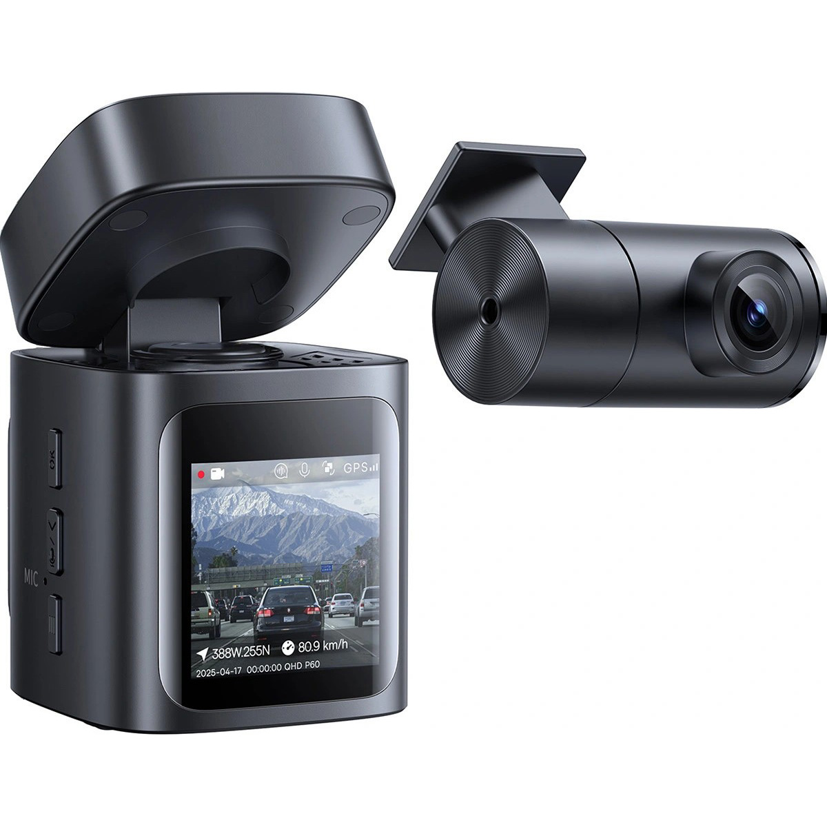 Автомобільний відеореєстратор з камерою заднього виду BASEUS PrimeTrip VD1 Pro Dash Cam 4K + 1080p Cosmic Black