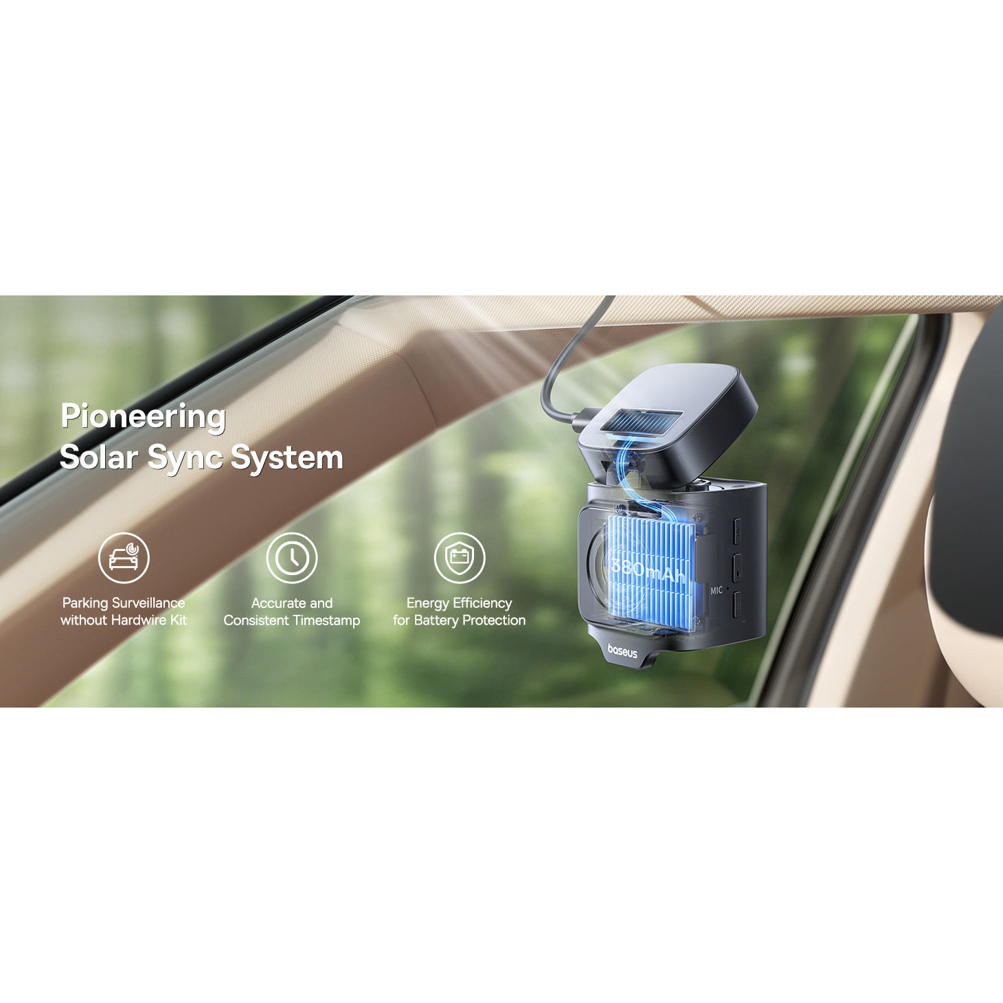 Автомобільний відеореєстратор з камерою заднього виду BASEUS PrimeTrip VD1 Pro Dash Cam 4K + 1080p Cosmic Black