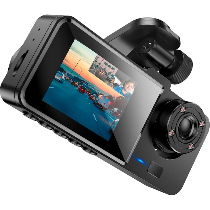 Автомобильный видеорегистратор с камерой заднего вида HOCO DI63 Triple Driving Camera