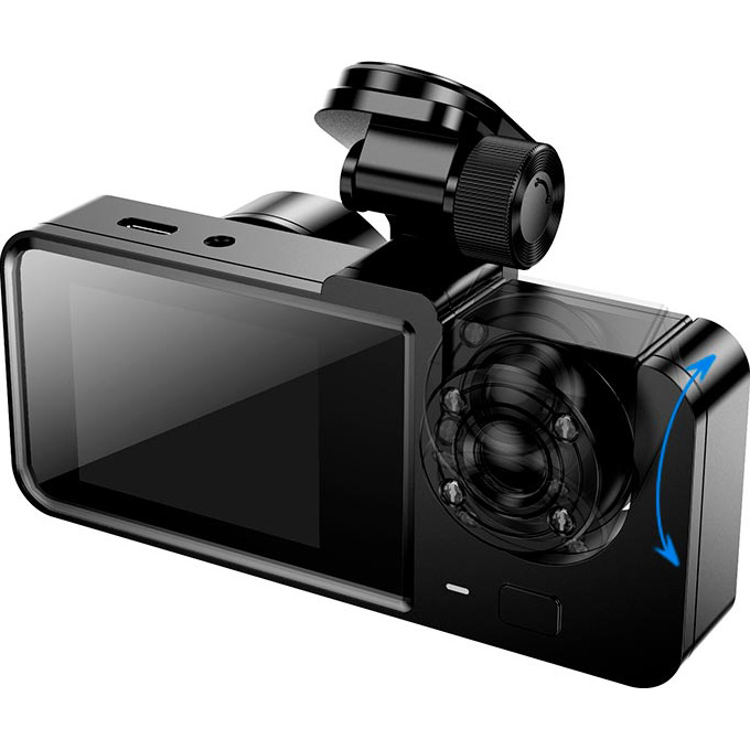 Автомобильный видеорегистратор с камерой заднего вида HOCO DI63 Triple Driving Camera