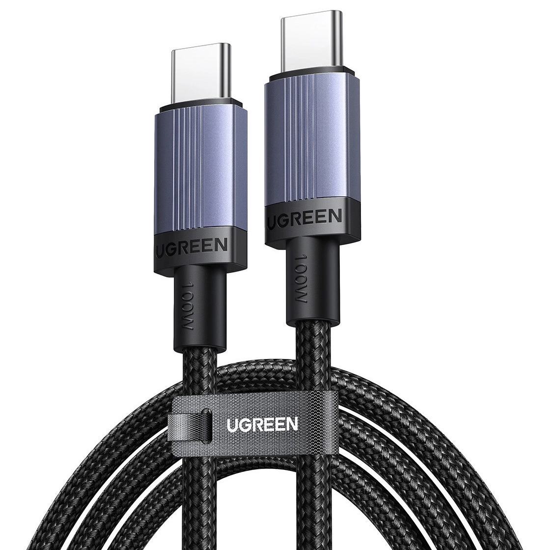 Кабель UGREEN L528 Type-C to Type-C PD100W 3м Space Gray (65834)