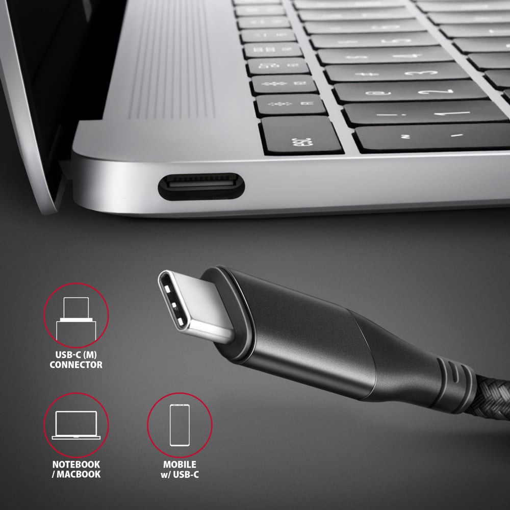 Кабель AXAGON RVC-HI2MC USB-C to HDMI 1.8м Black