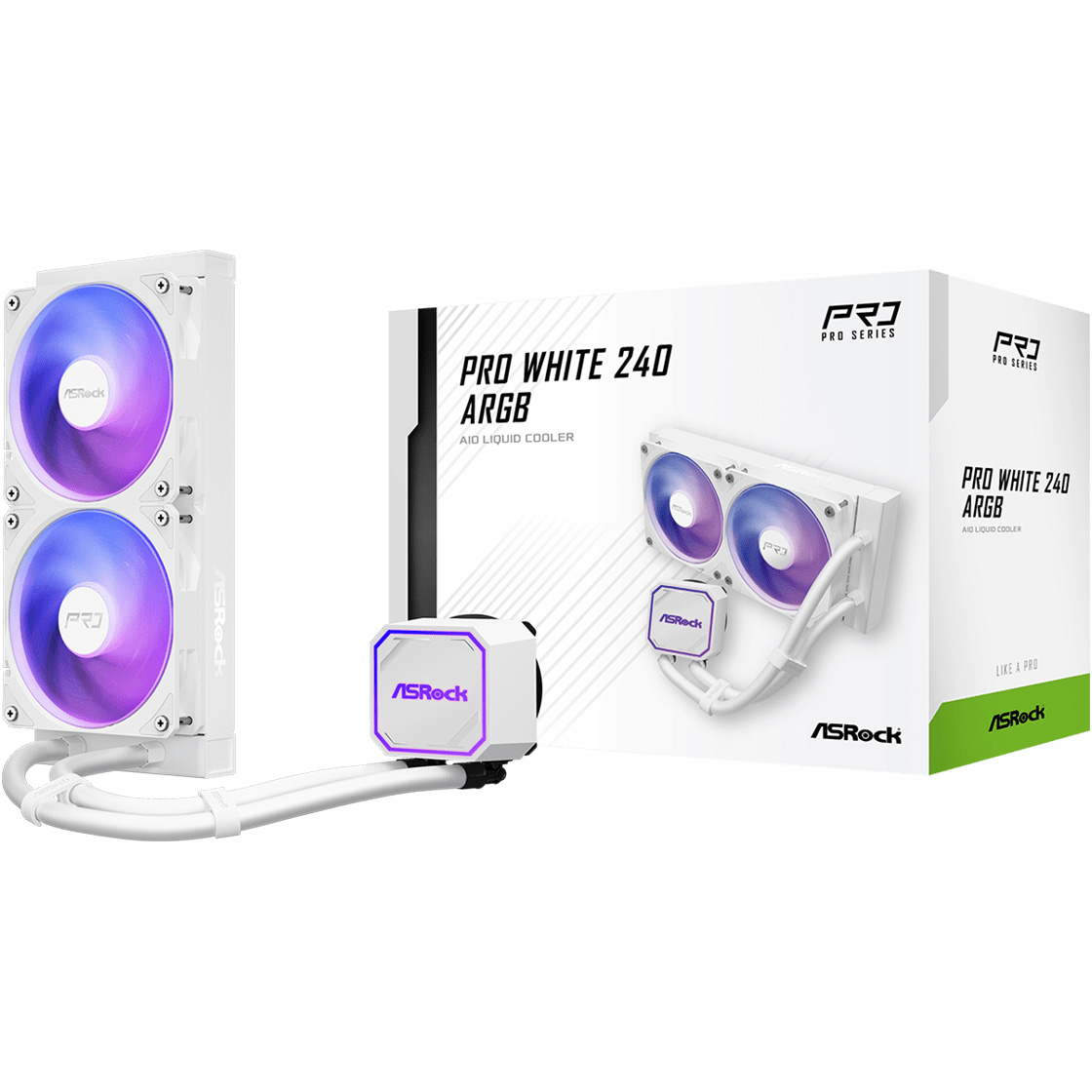Система водяного охлаждения ASROCK Pro 240 ARGB White