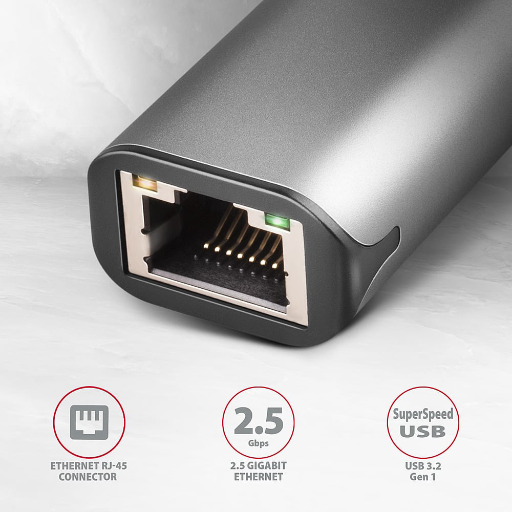 Мережевий адаптер AXAGON USB-C 3.2 Gen 1 to 2.5G Ethernet