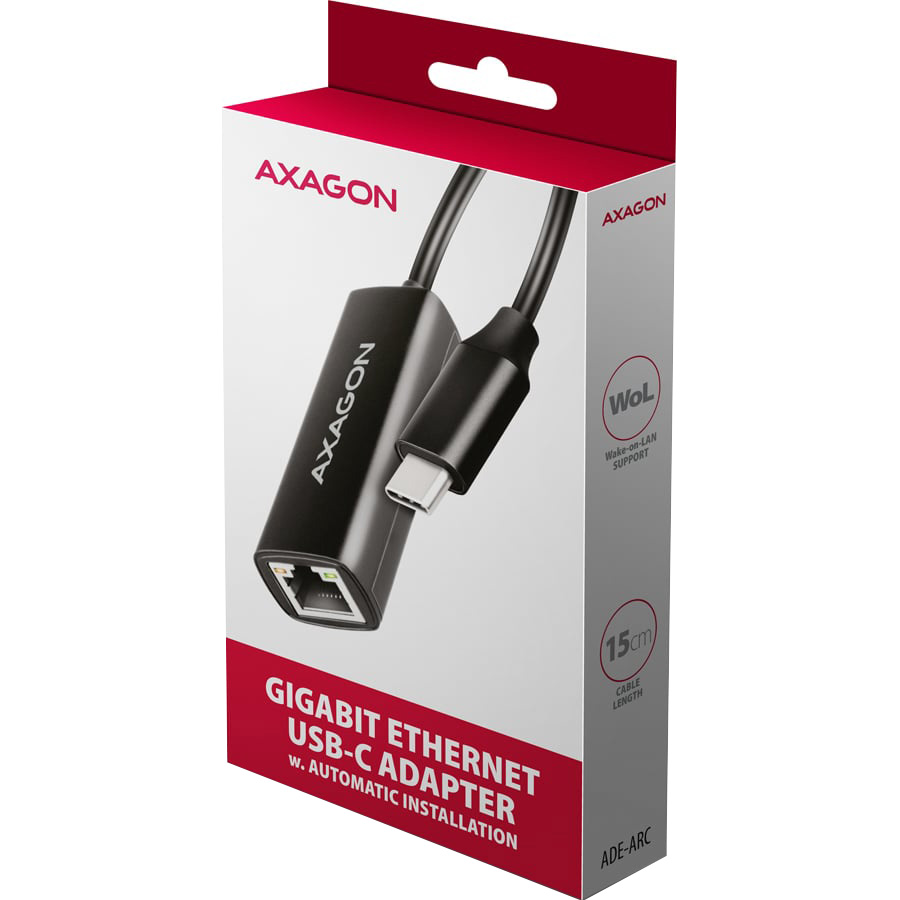 Мережевий адаптер AXAGON USB-C 3.2 Gen 1 to Gigabit Ethernet