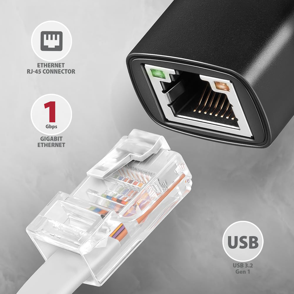 Мережевий адаптер AXAGON USB-C 3.2 Gen 1 to Gigabit Ethernet