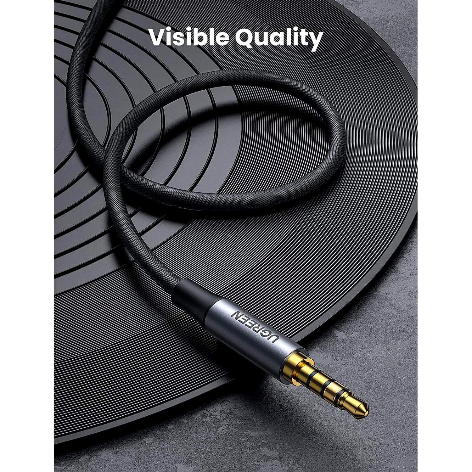 Кабель UGREEN AV183 mini-jack 3.5mm 1.5м Gray (20497)