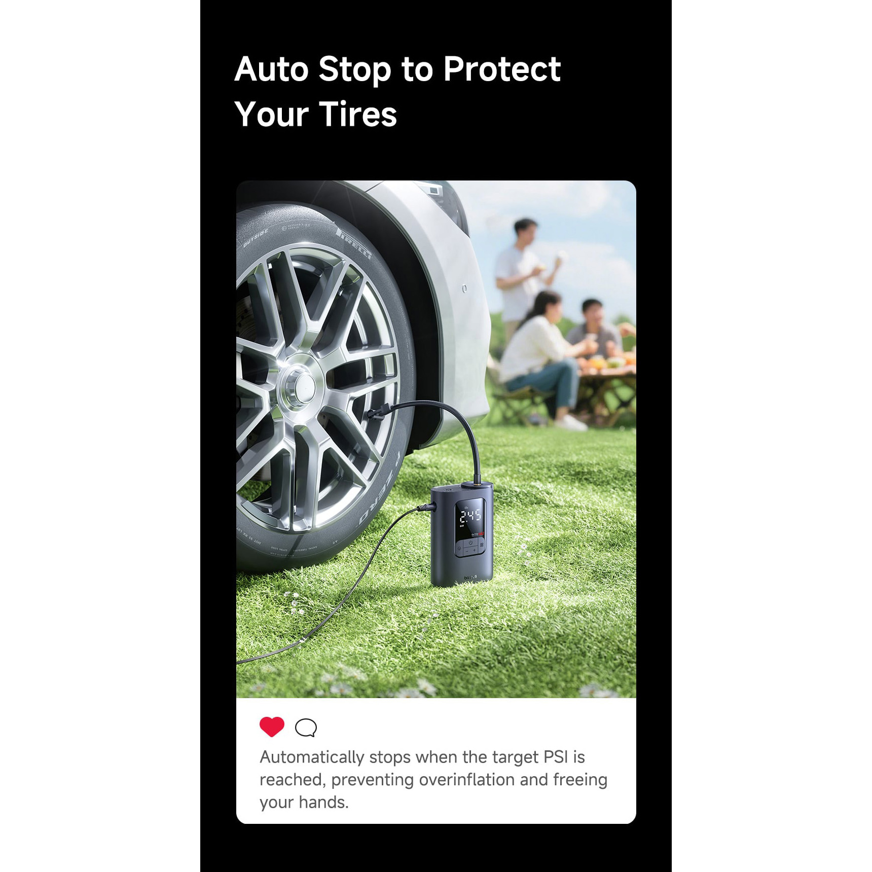 Портативний насос BASEUS GoTrip VA1 Pro Inflator Cosmic Black (C0119701)