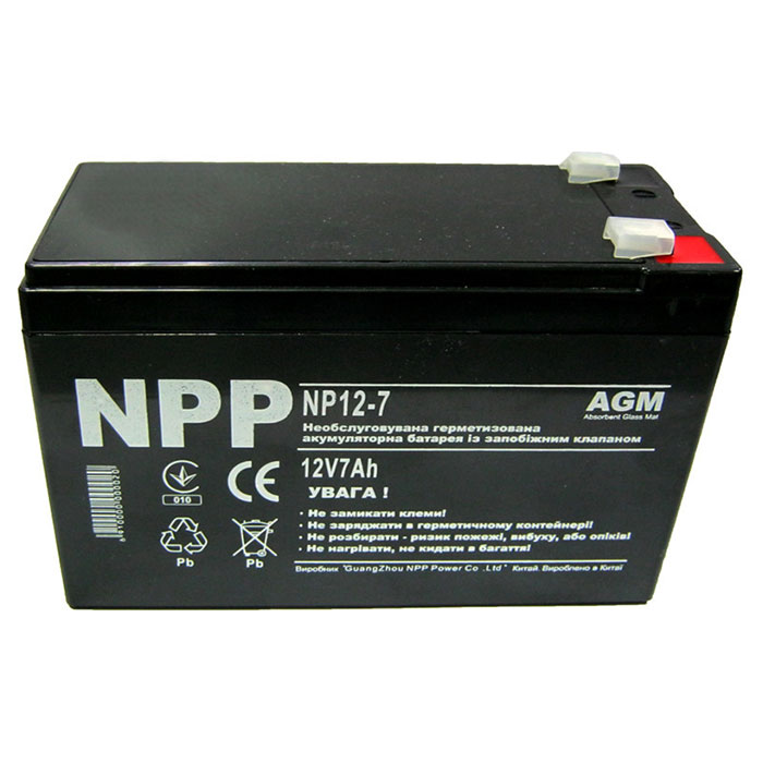 Акумуляторна батарея NPP POWER NP12-7 (12В, 7Агод)