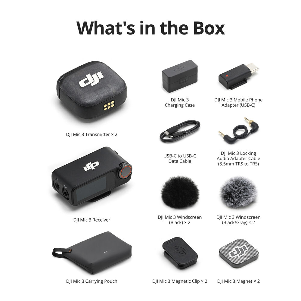 Бездротовий петличний мікрофон DJI Mic 3 2TX+1RX (CP.RN.00000480.01)