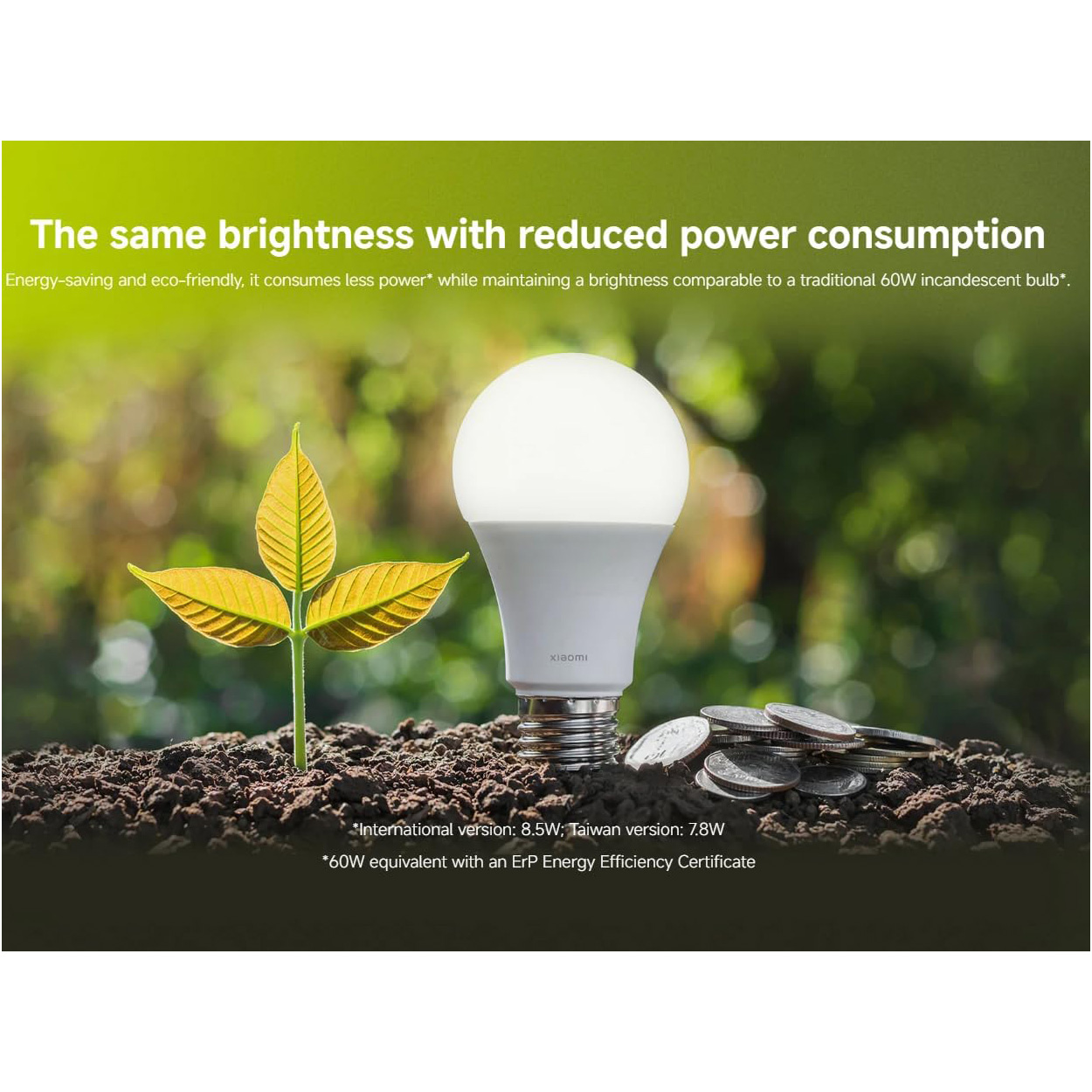Розумна лампа XIAOMI Smart LED Bulb White and Color E27 8.5W 2700-6500K (BHR9434GL)