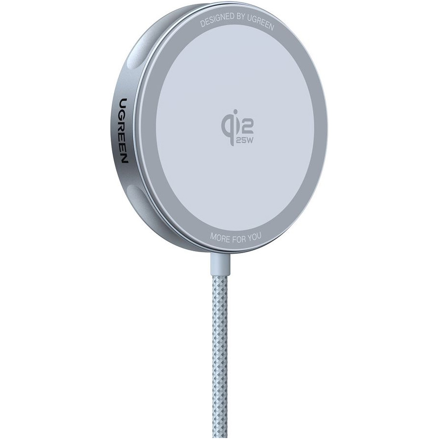 Бездротовий зарядний пристрій UGREEN W753 Qi2 Magflow Magnetic Wireless Charging Pad 25W Starlight Blue (55959)