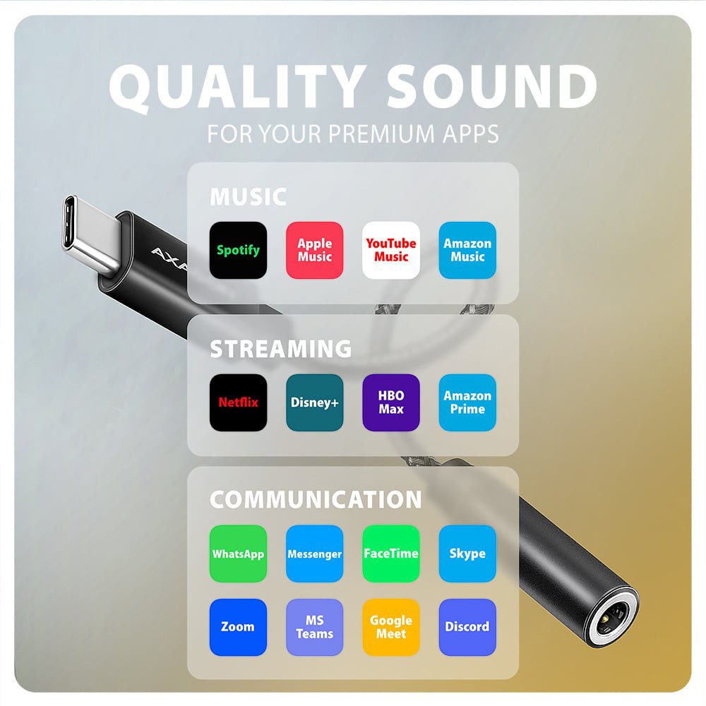 Конвертер аудіосигналу AXAGON ADA-HC USB-C to 3.5mm Black