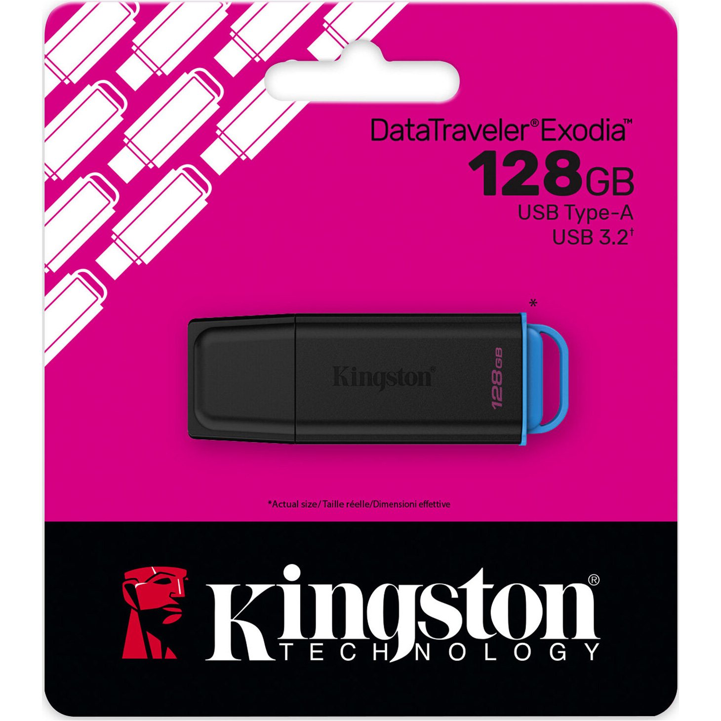 Флешка 128GB KINGSTON DataTraveler Exodia G2 USB 3.2 Black/Blue (DTXG2/128GB)