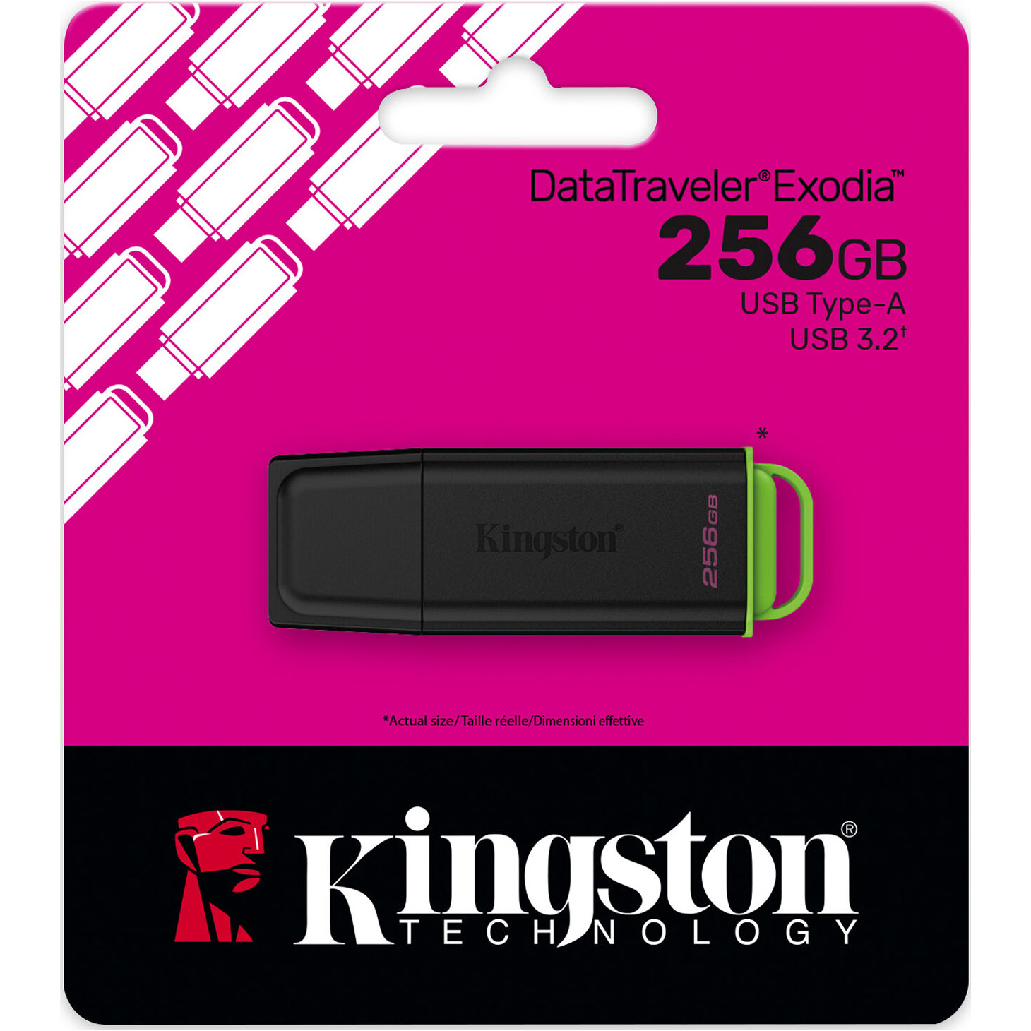 Флешка 256GB KINGSTON DataTraveler Exodia G2 USB 3.2 Black/Green (DTXG2/256GB)