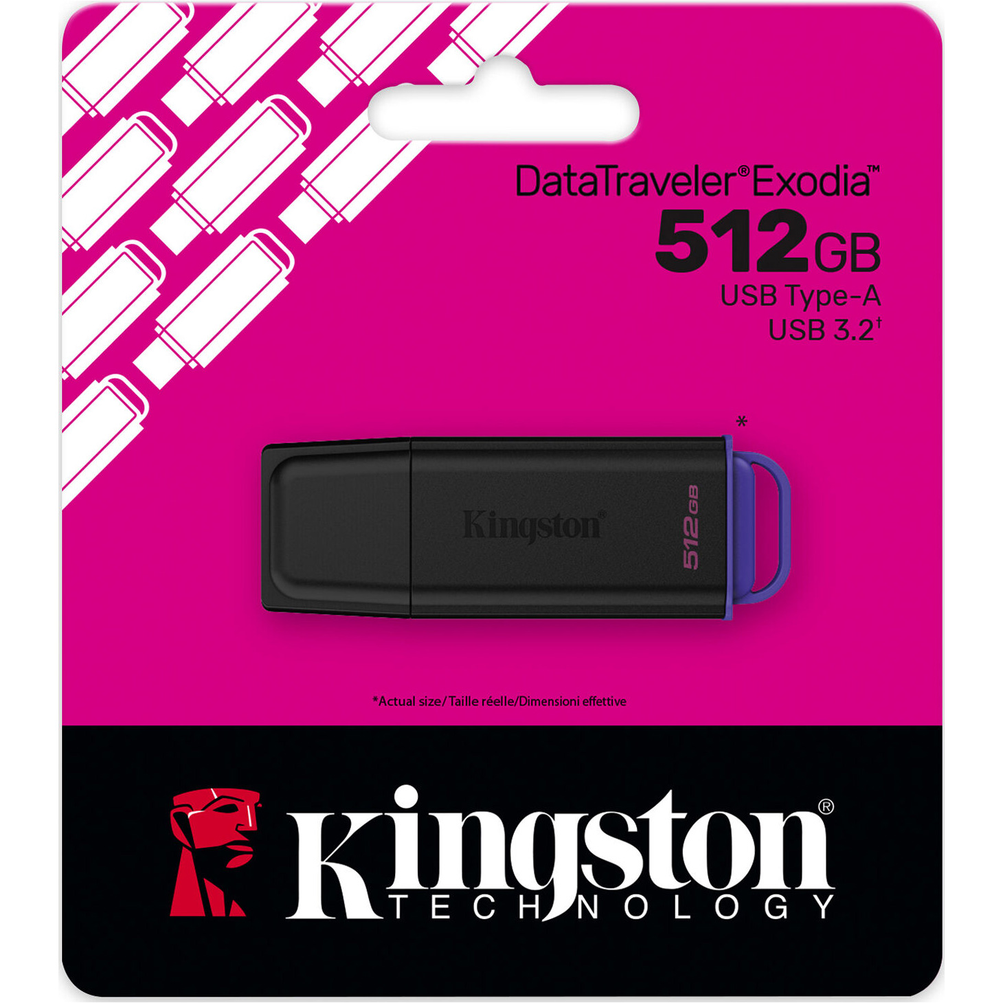 Флешка 512GB KINGSTON DataTraveler Exodia G2 USB 3.2 Black/Purple (DTXG2/512GB)