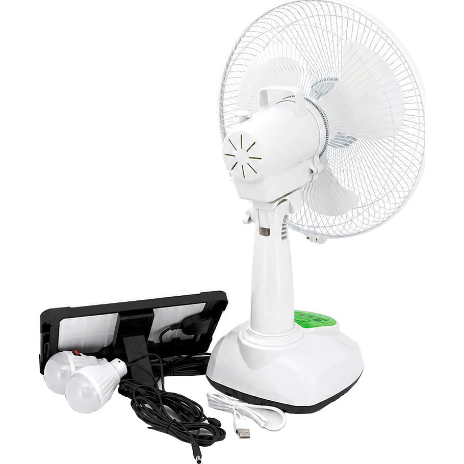 Настольный вентилятор GDTIMES GD 8069LI-12 + Solar Panel + LED Lamp