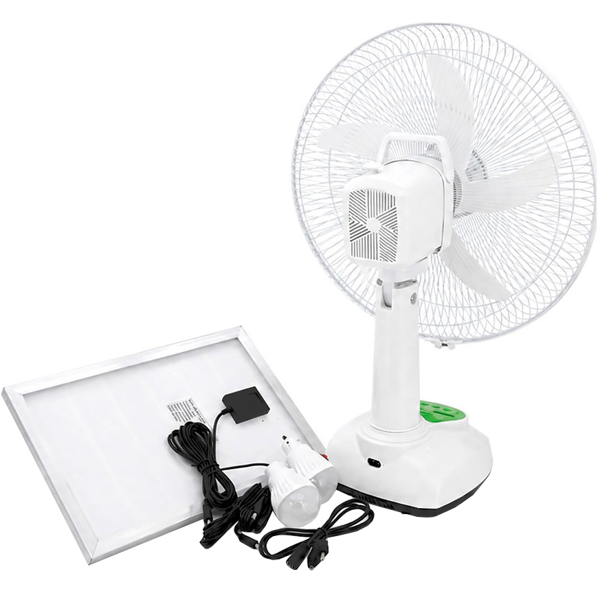 Настольный вентилятор GDTIMES GD 8069LI-14 + Solar Panel + LED Lamp