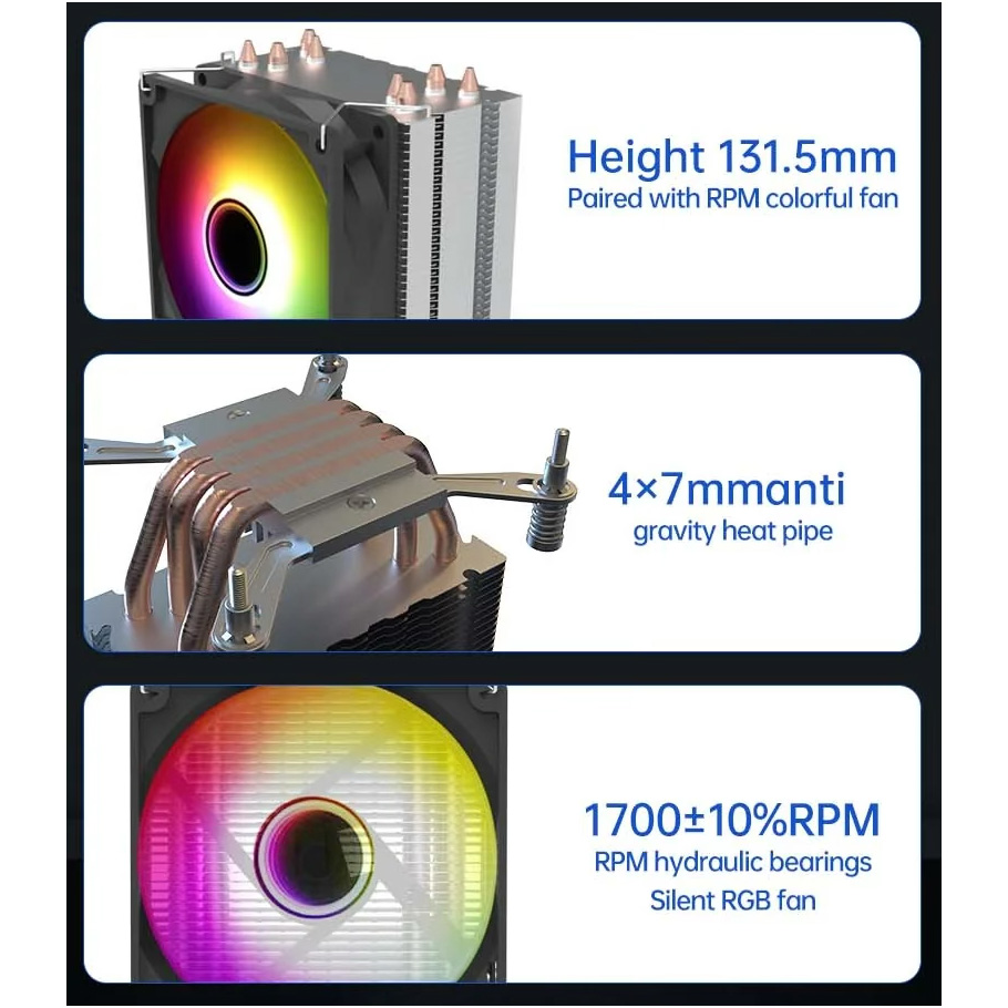 Кулер для процессора MACHENIKE Light Air CWF-4R Black