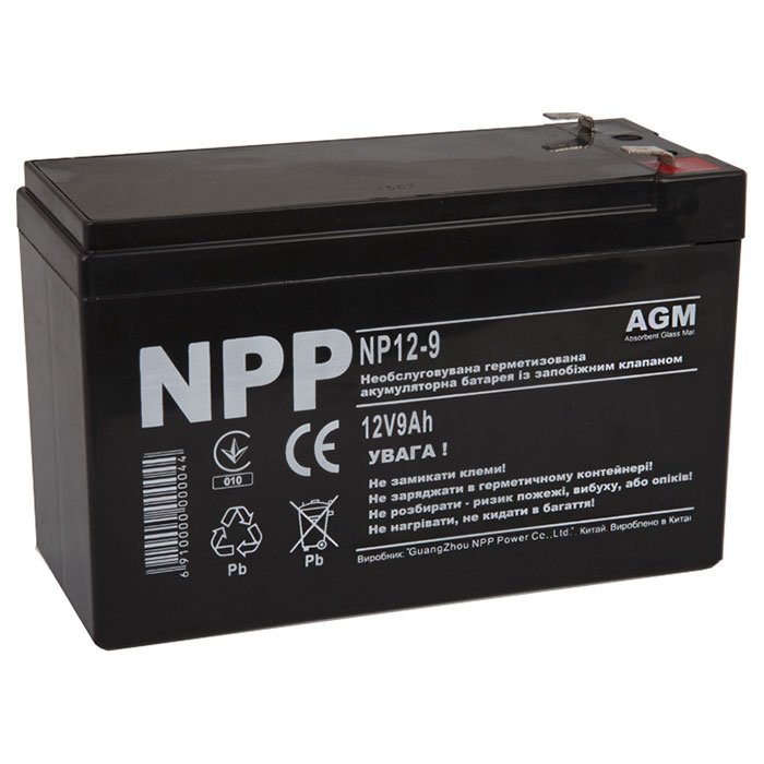 Акумуляторна батарея NPP POWER NP12-9 (12В, 9Агод)