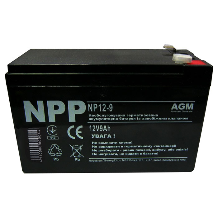 Акумуляторна батарея NPP POWER NP12-9 (12В, 9Агод)