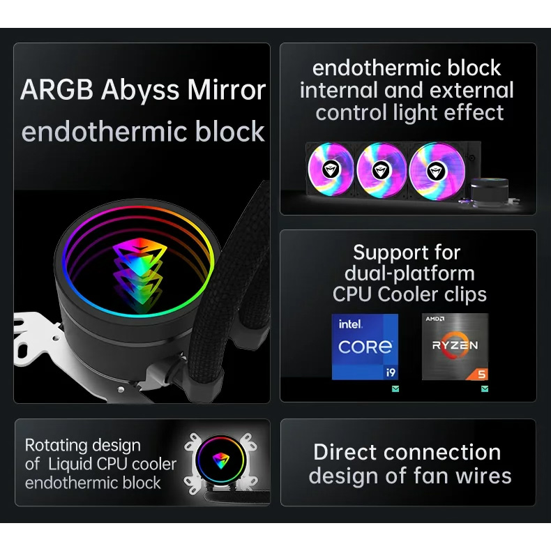 Система водяного охлаждения MACHENIKE Light 360 ARGB Black
