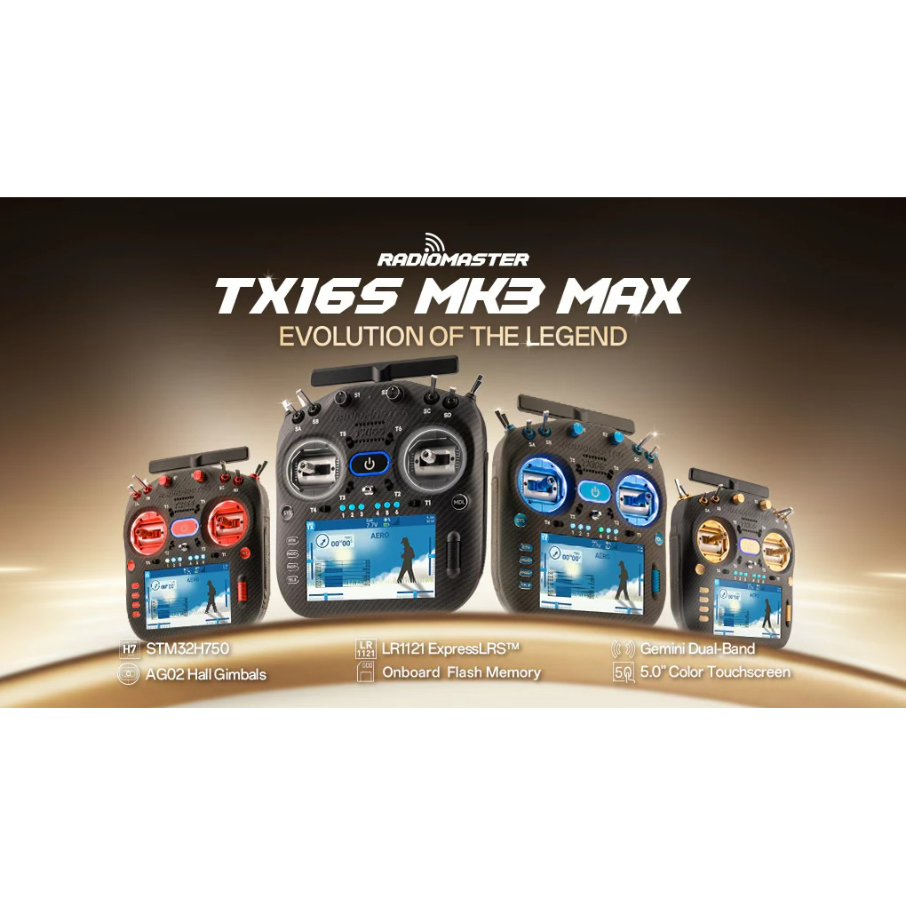 Пульт керування дроном RADIOMASTER TX16S MK3 Max ExpressLRS M2 Black (TX16S-MK3MAX-BLK)