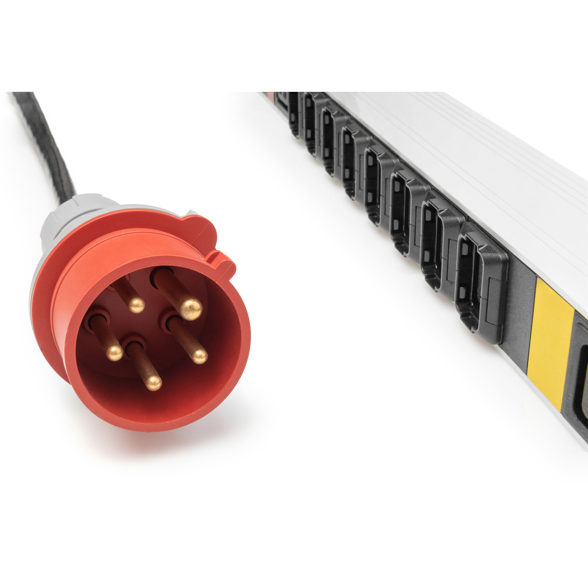 Розподільник живлення DIGITUS 19" Basic IT PDU 3-phase, 24xC13, 3xC19, 16А, без вимикача, 3м (DN-95452)