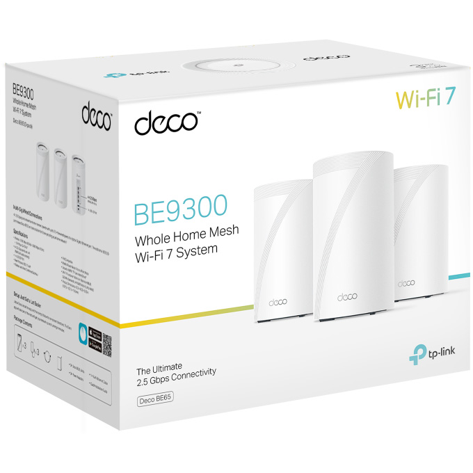 Wi-Fi Mesh система TP-LINK Deco BE65 3-pack