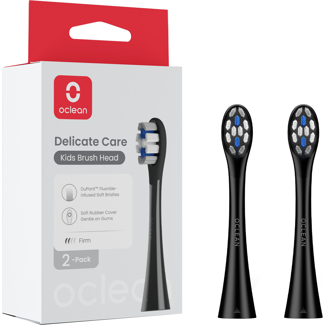 Насадка для зубної щітки OCLEAN P3K8 Kids Delicate Care Black 2шт (C04000395)