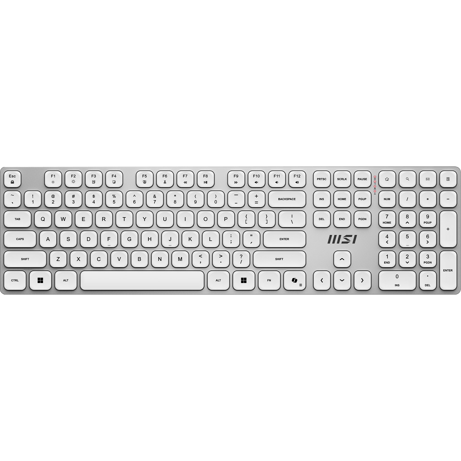 Комплект беспроводной MSI Forge K210 Wireless Combo White
