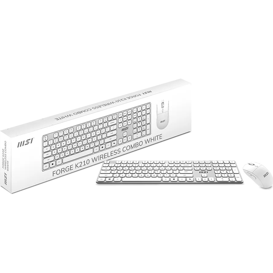 Комплект беспроводной MSI Forge K210 Wireless Combo White