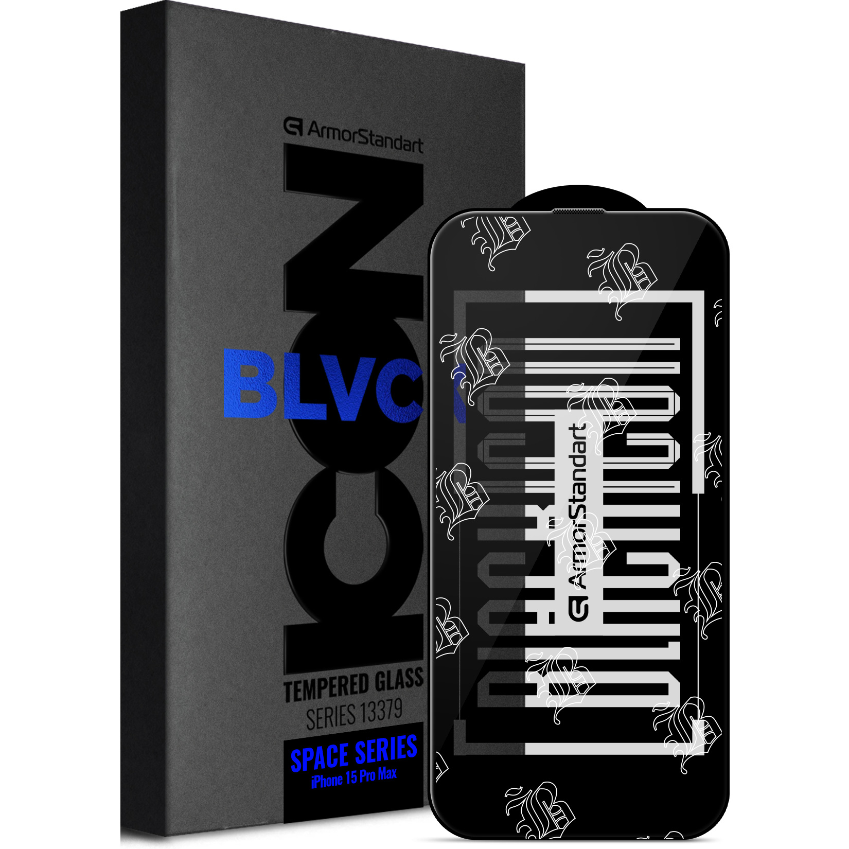 Защитное стекло ARMORSTANDART Space Black Icon для iPhone 15 Pro Max