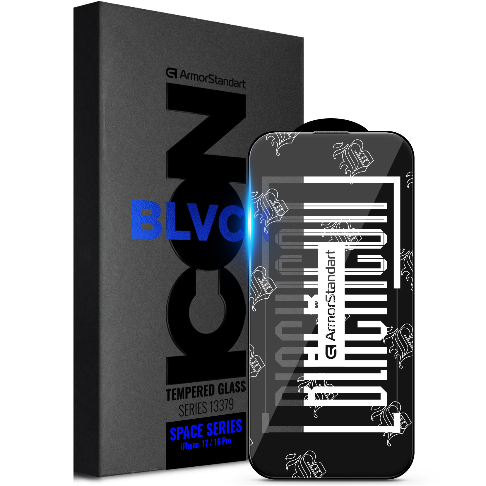 Защитное стекло ARMORSTANDART Space Black Icon для iPhone 17/16 Pro