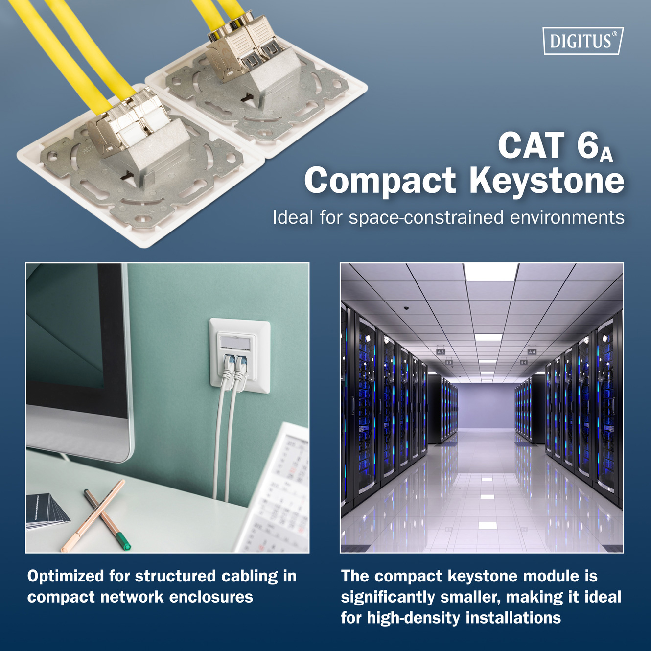 Модуль Keystone DIGITUS RJ-45 STP Cat.6A 24 шт/уп. (DN-93615-S-24)