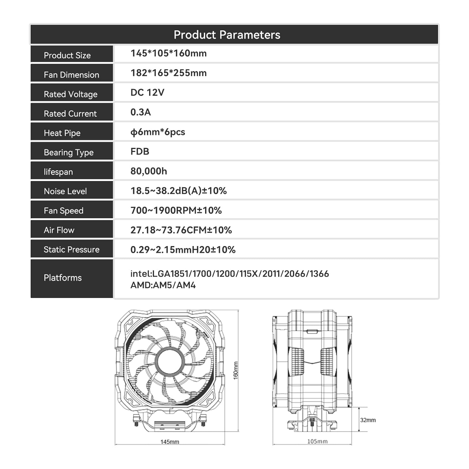Кулер для процессора ALSEYE M120D Plus II Black (AS.01.01.0052)