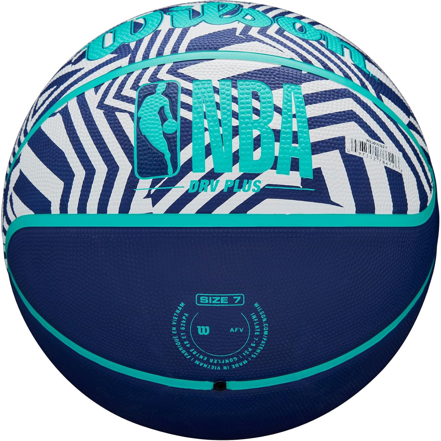 М'яч баскетбольний WILSON NBA DRV Plus Dazzle Camo Indigo Size 7 (WZ3016102XB7)
