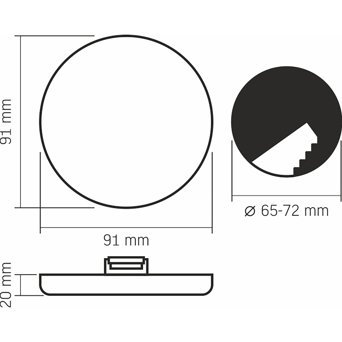 Светильник VIDEX Frameless Downlight VLE-DLFR-094 White 9W 4000K
