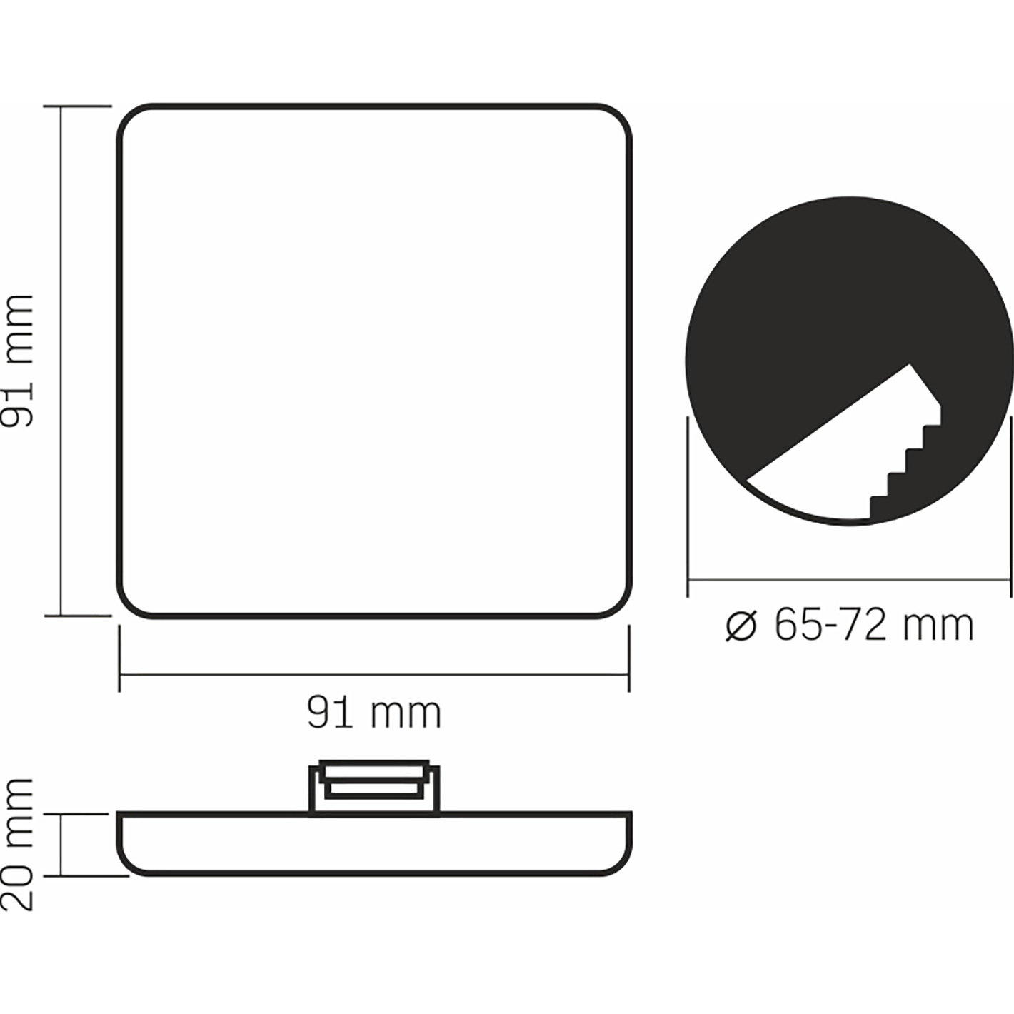 Светильник VIDEX Frameless Downlight VLE-DLFS-094 White 9W 4000K