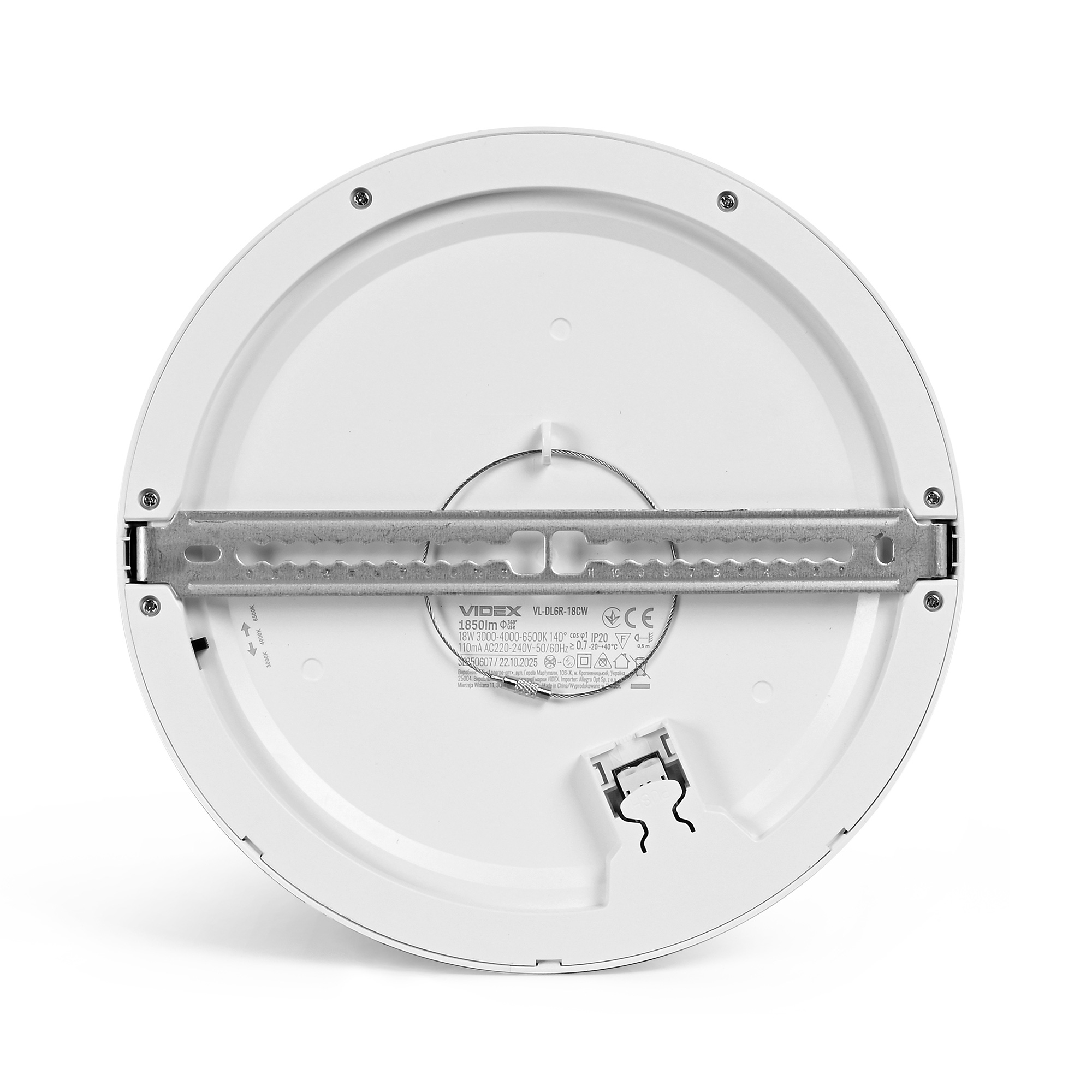 Светильник VIDEX Downlight VL-DL6R-18CW White 18W 3000-6500K