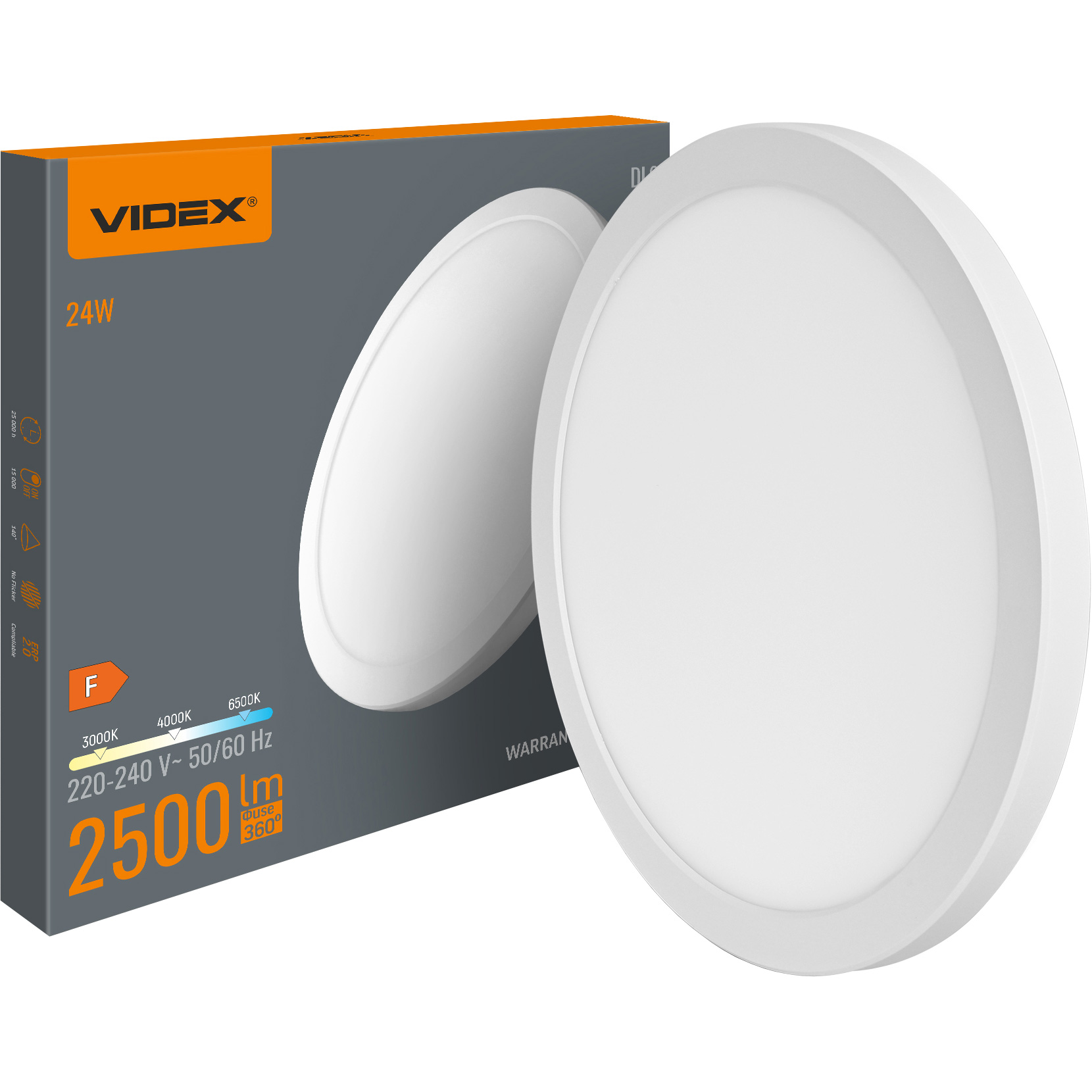 Светильник VIDEX Downlight VL-DL6R-24CW White 24W 3000-6500K